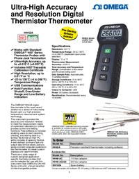 Thumbnail of document Data Sheet - HH42A Ultra-High Accuracy & Resolution Digital Thermistor Thermometer